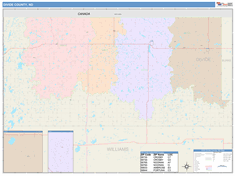 Divide County, ND Wall Map