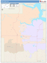 Dunn County, ND Wall Map