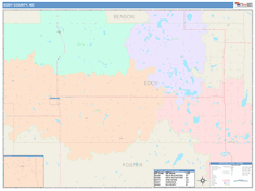 Eddy County, ND Wall Map