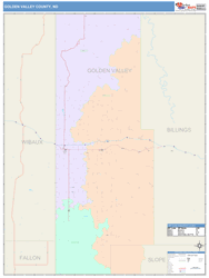 Golden Valley County, ND Wall Map