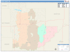 Grant County, ND Wall Map