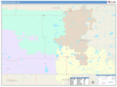 McIntosh County, ND Wall Map