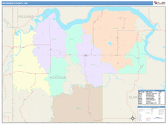 McKenzie County, ND Wall Map