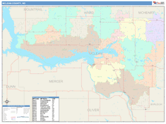 McLean County, ND Wall Map