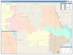 Morton County, ND Wall Map