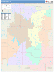 Nelson County, ND Wall Map