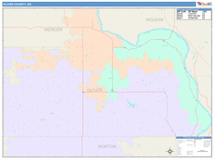Oliver County, ND Wall Map