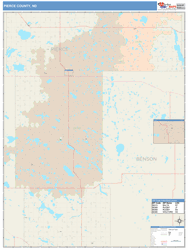 Pierce County, ND Wall Map