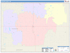 Ransom County, ND Wall Map