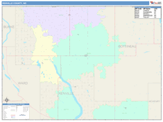 Renville County, ND Wall Map