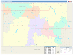 Sargent County, ND Wall Map