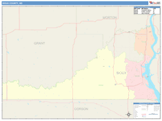 Sioux County, ND Wall Map