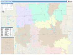 Stutsman County, ND Wall Map