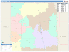 Traill County, ND Wall Map