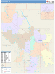 Ward County, ND Wall Map