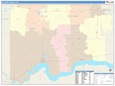 Williams County, ND Wall Map