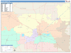 Allen County, OH Wall Map