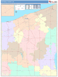 Ashtabula County, OH Wall Map