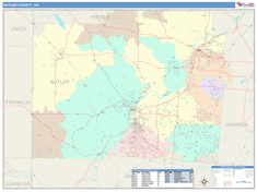 Butler County, OH Wall Map