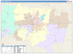 Clark County, OH Wall Map