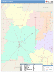 Crawford County, OH Wall Map