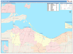 Erie County, OH Wall Map