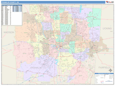 Franklin County, OH Wall Map