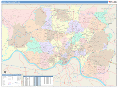 Hamilton County, OH Wall Map