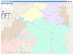 Harrison County, OH Wall Map