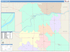 Henry County, OH Wall Map