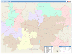 Holmes County, OH Wall Map