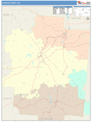 Jackson County, OH Wall Map