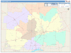 Licking County, OH Wall Map