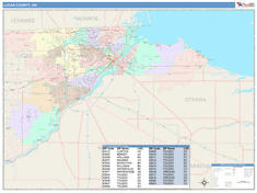 Lucas County, OH Wall Map