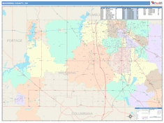 Mahoning County, OH Wall Map