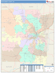 Montgomery County, OH Wall Map