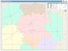 Paulding County, OH Wall Map