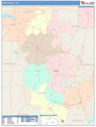 Perry County, OH Wall Map