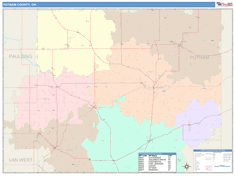 Putnam County, OH Wall Map