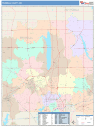 Trumbull County, OH Wall Map