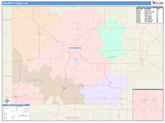 Van Wert County, OH Wall Map