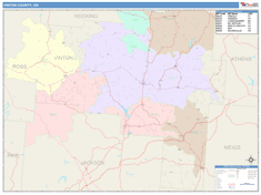 Vinton County, OH Wall Map