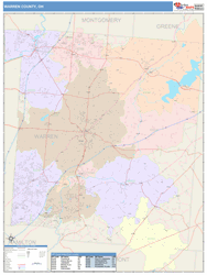 Warren County, OH Wall Map