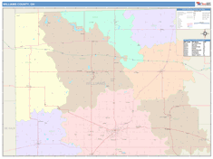 Williams County, OH Wall Map