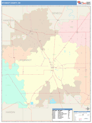 Wyandot County, OH Wall Map