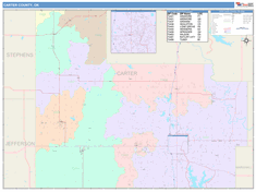 Carter County, OK Wall Map