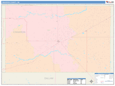 Cimarron County, OK Wall Map