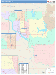 Cleveland County, OK Wall Map