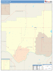 Cotton County, OK Wall Map