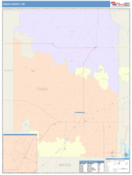 Craig County, OK Wall Map